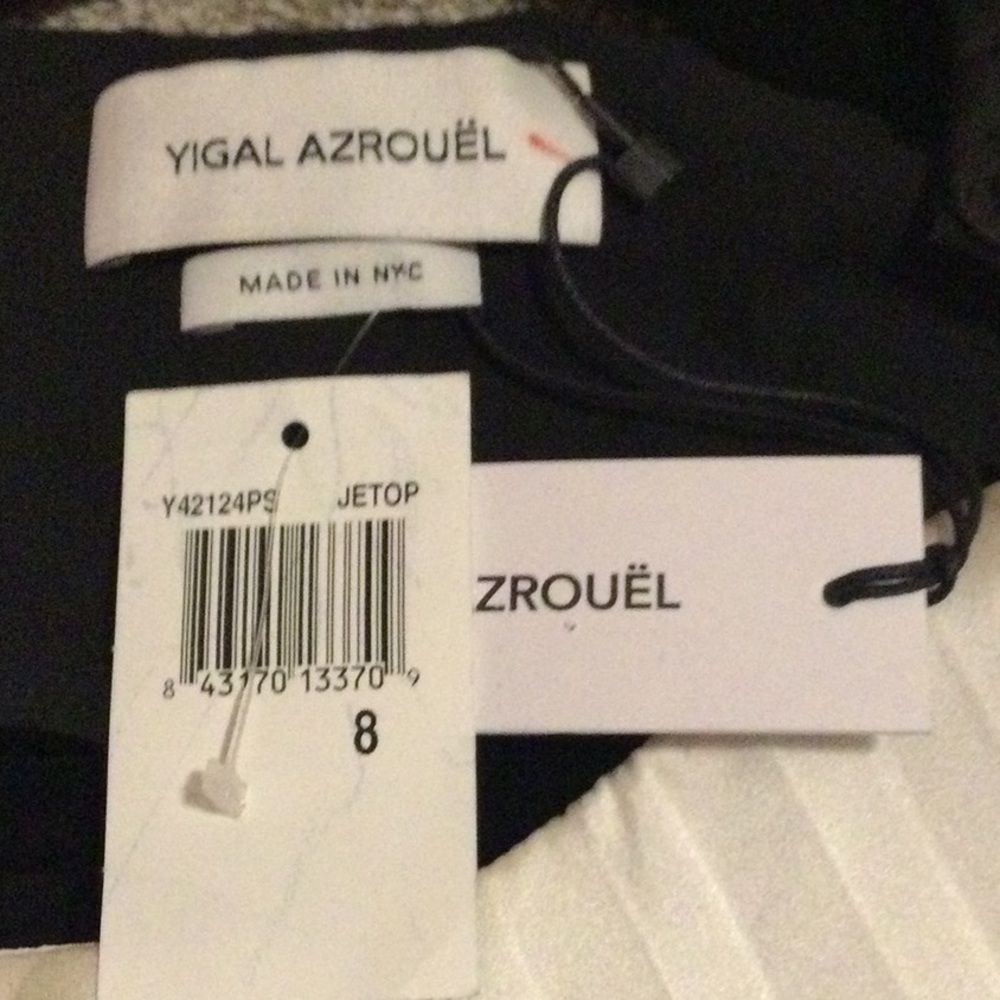 Yigal Azrouel Two tone Chevron pleat topñ - Picture 10 of 11